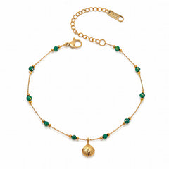 Seashell PVD Gold-Plated Steel Bracelet - Intensity
