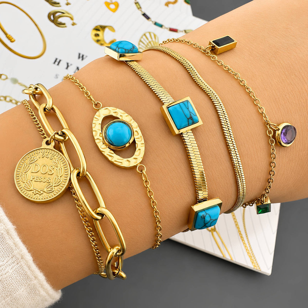 PVD Gold-Plated Stainless Steel Bracelet - Intensity