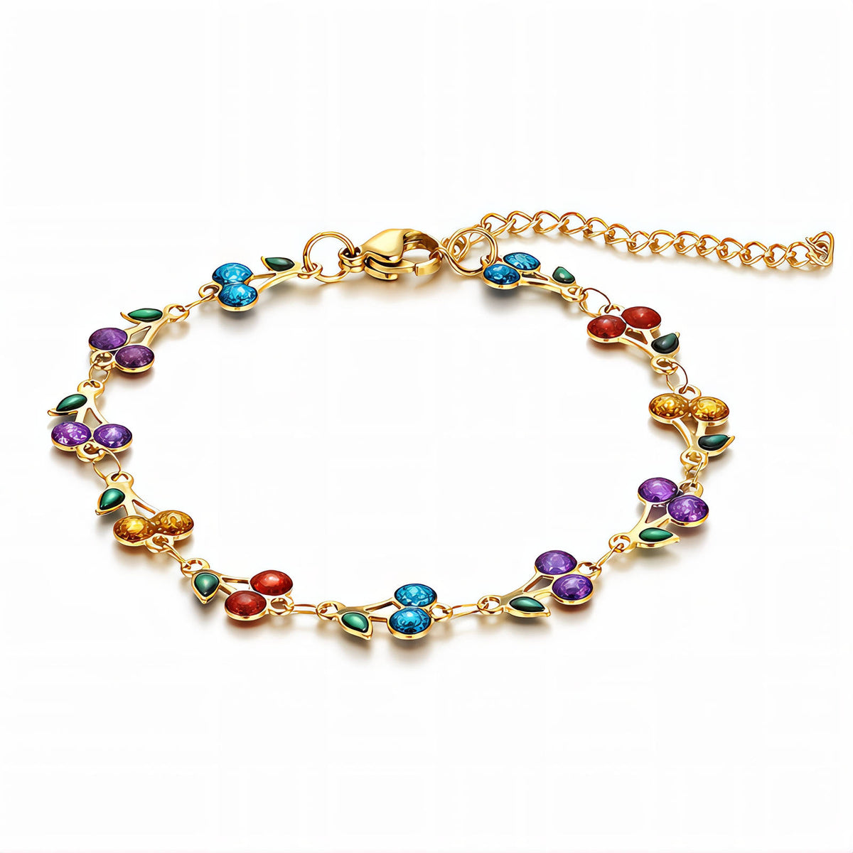 Cherry PVD Gold-Plated Steel Bracelet - Intensity