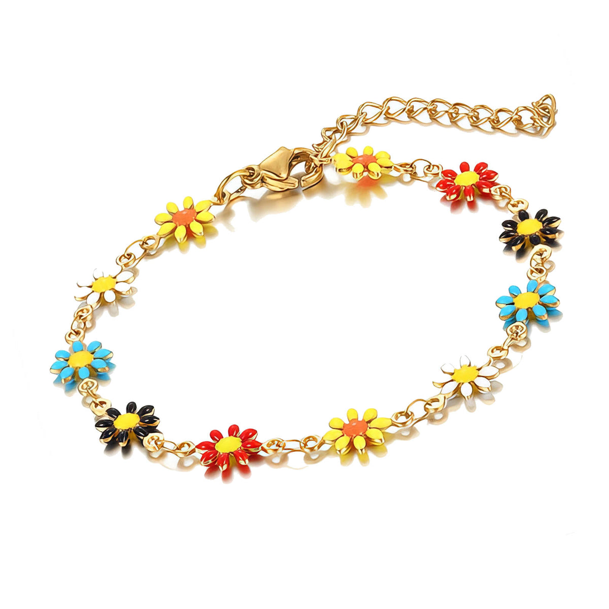 Flower Meadow PVD Gold-Plated Steel Bracelet - Intensity