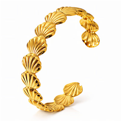 Seashells PVD Gold-Plated Steel Bracelet - Intensity