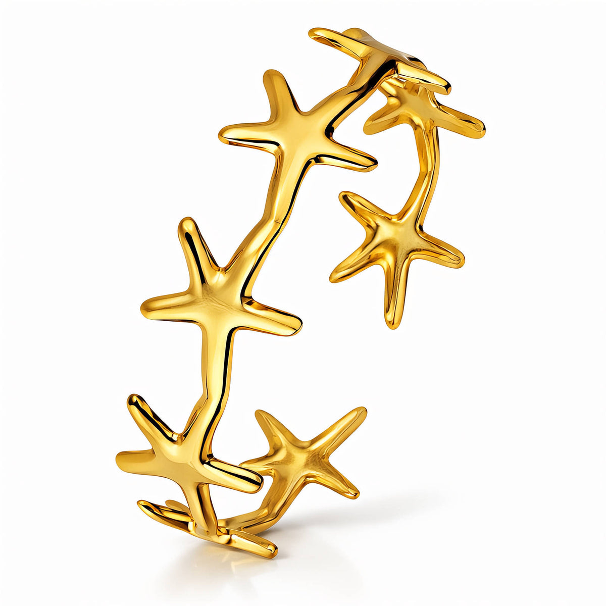 Starfishes PVD Gold-Plated Steel Bracelet - Intensity
