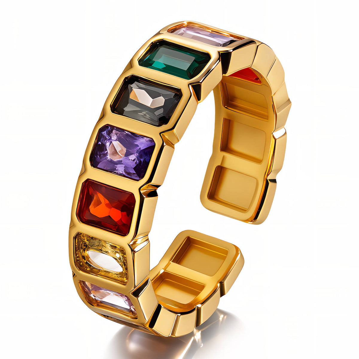 PVD Gold-Plated Stainless Steel Ring - Intensity