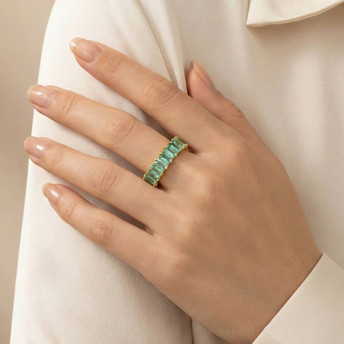 PVD Gold-Plated Stainless Steel Ring - Intensity