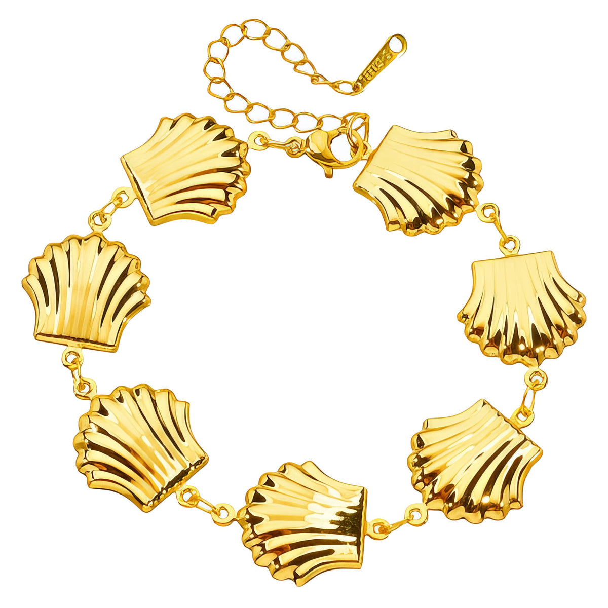 Seashells PVD Gold-Plated Steel Bracelet - Intensity