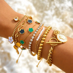 PVD Gold-Plated Stainless Steel Bracelet - Intensity
