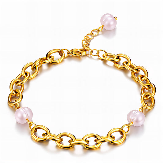 PVD Gold-Plated Stainless Steel Bracelet - Intensity