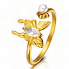 Butterflie PVD Gold-Plated Steel Ring - Intensity