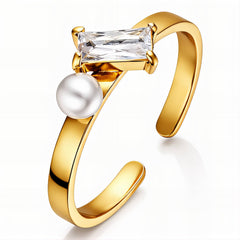 PVD Gold-Plated Stainless Steel Ring - Intensity