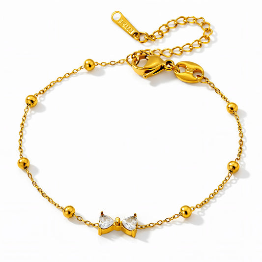 Bow PVD Gold-Plated Stainless Steel Bracelet - Intensity