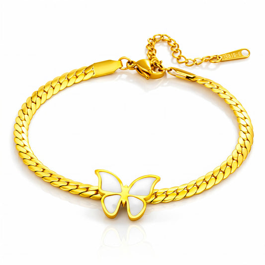 Butterfly PVD Gold-Plated Steel Bracelet - Intensity