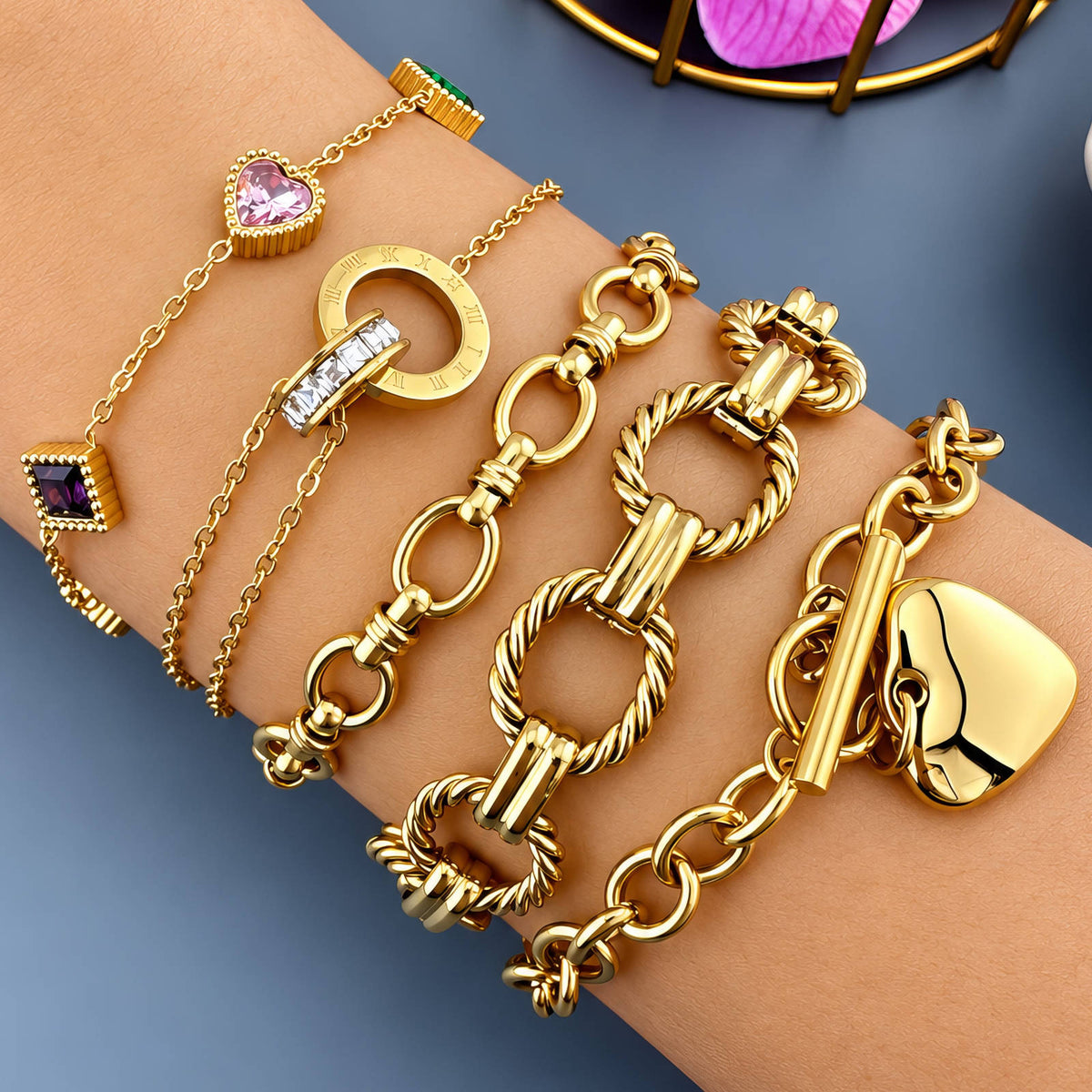 PVD Gold-Plated Stainless Steel Bracelet - Intensity