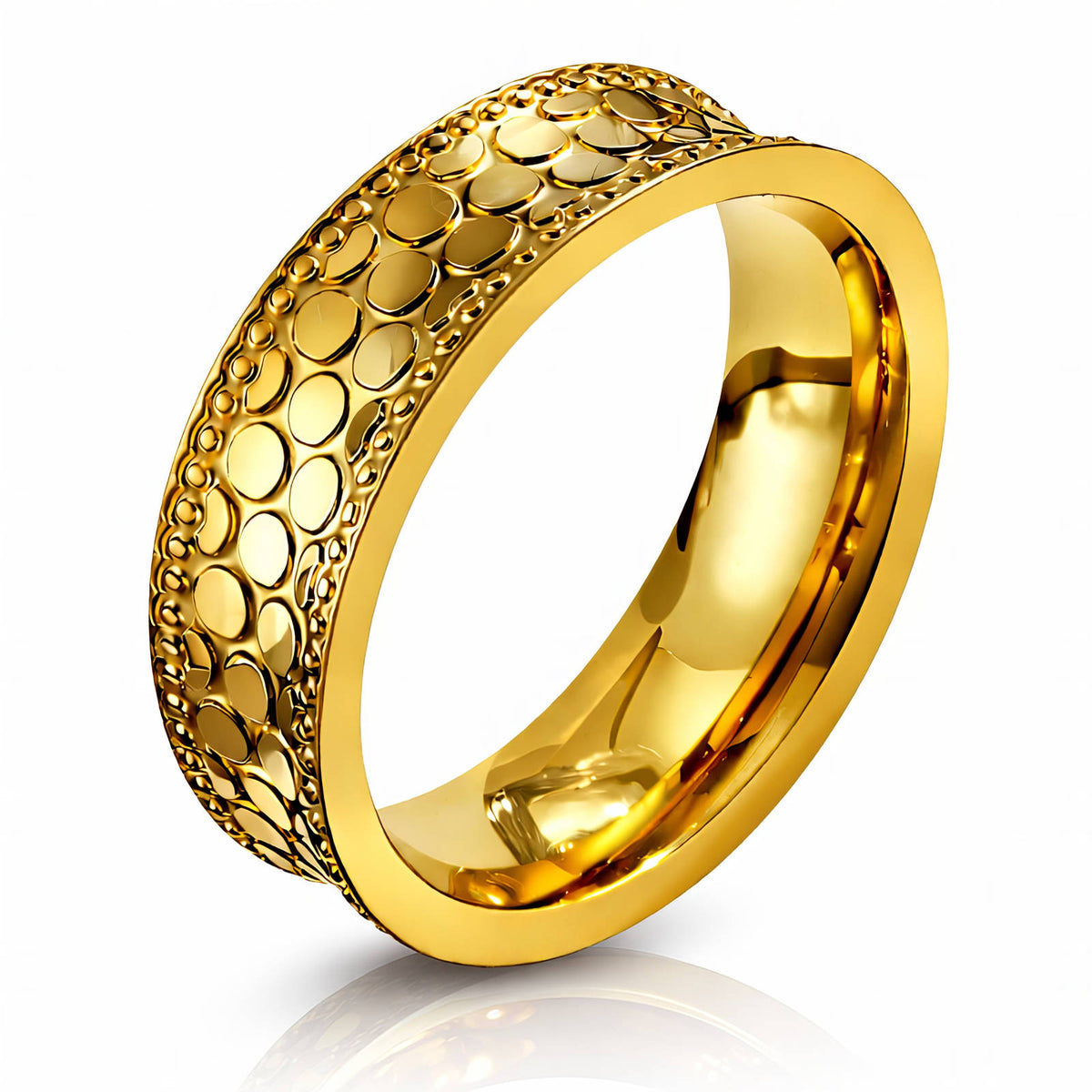 PVD Gold-Plated Stainless Steel Ring - Intensity