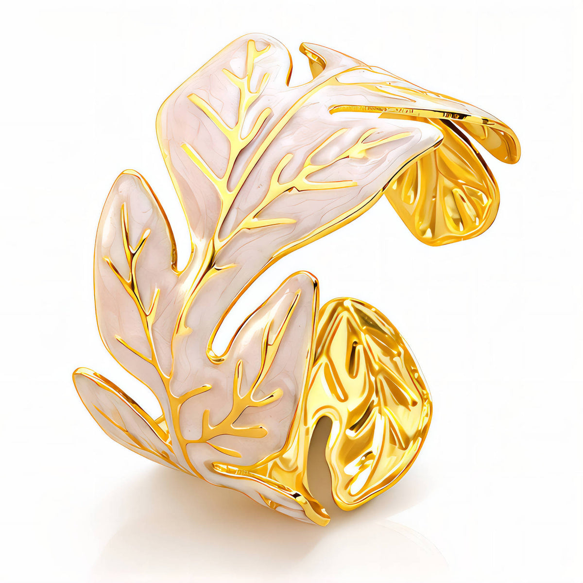 Leaf PVD Gold-Plated Stainless Steel Bracelet - Intensity