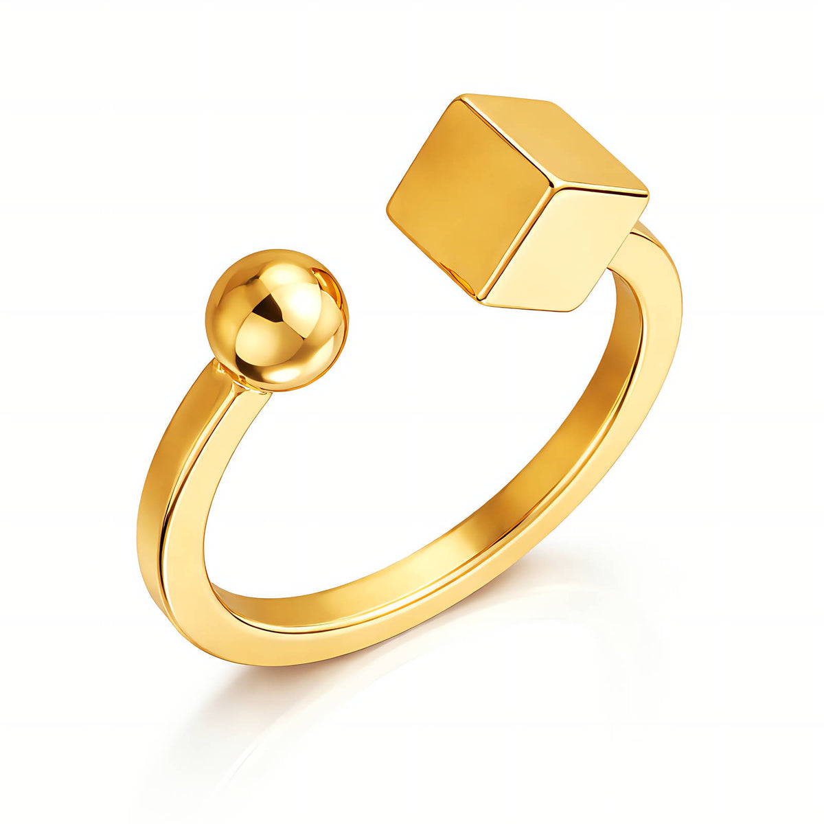 PVD Gold-Plated Stainless Steel Ring - Intensity