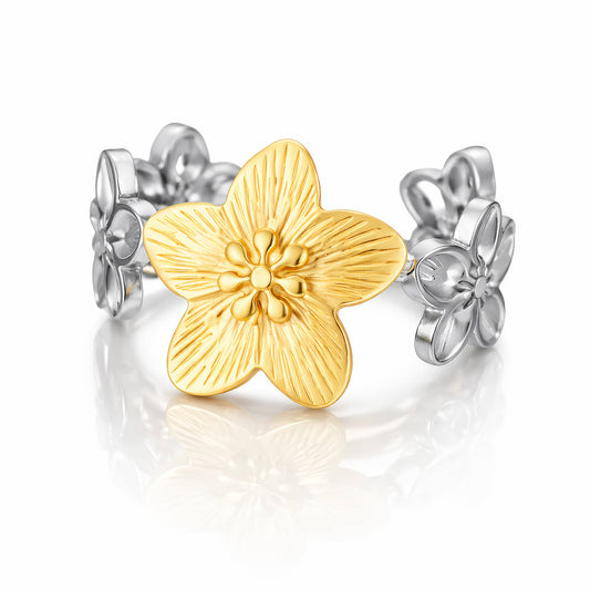 PVD Gold-Plated Stainless Steel Ring - Intensity