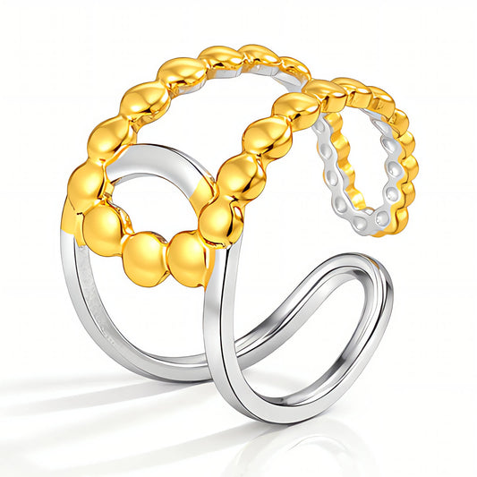PVD Gold-Plated Stainless Steel Ring - Intensity