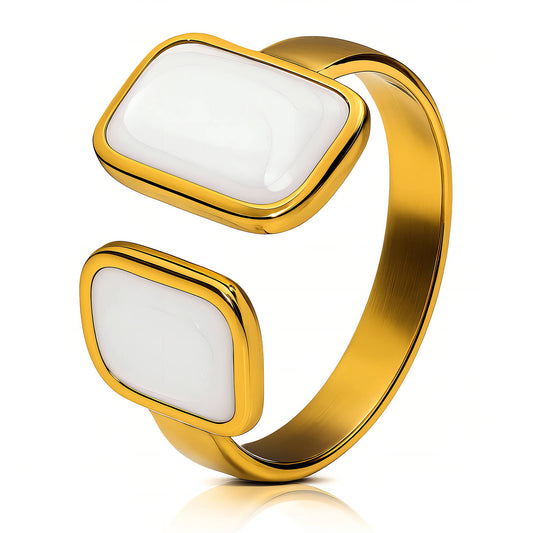 PVD Gold-Plated Stainless Steel Ring - Intensity