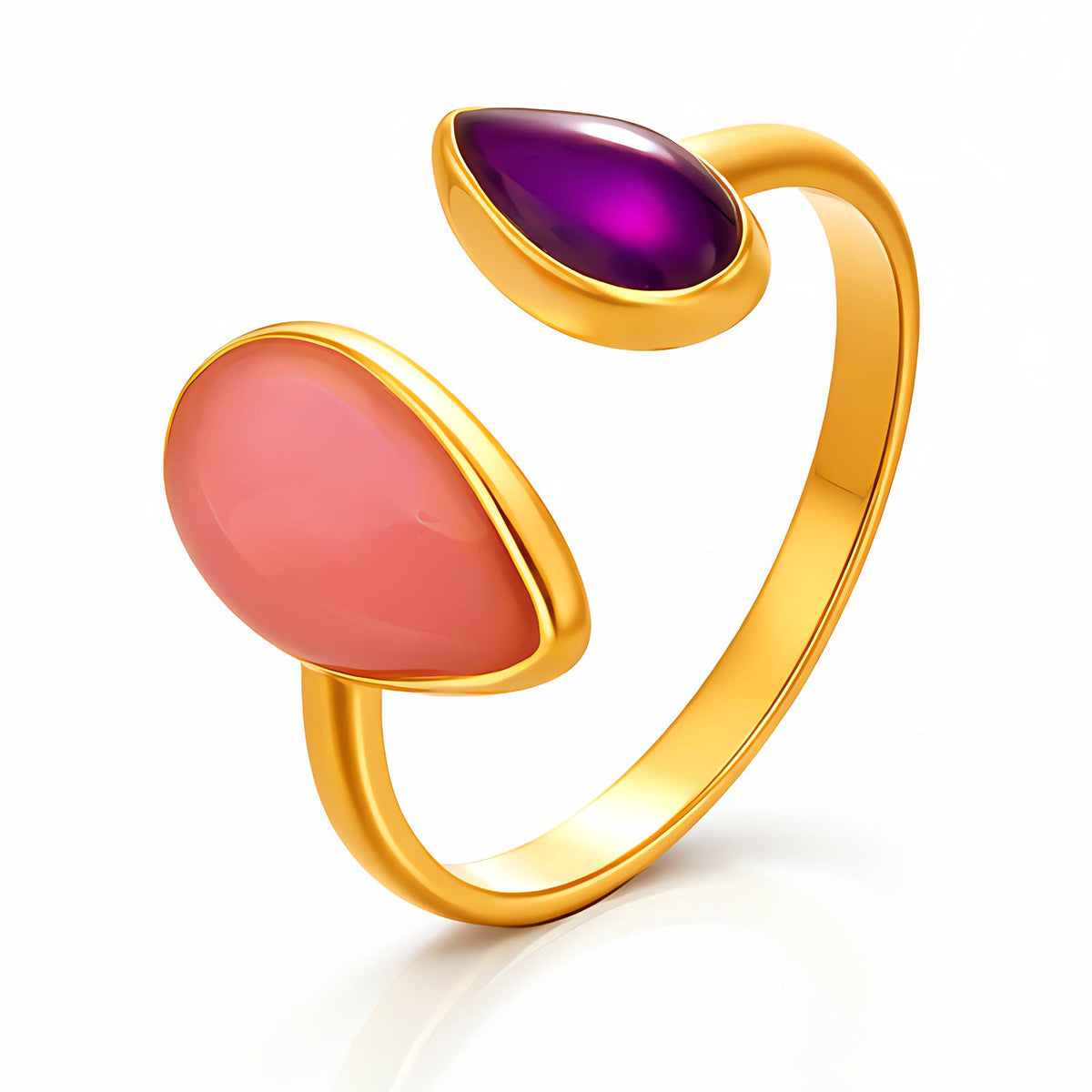 PVD Gold-Plated Stainless Steel Ring - Intensity