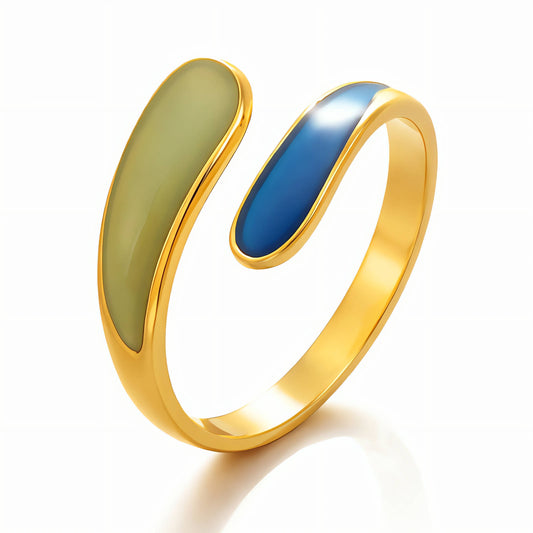 PVD Gold-Plated Stainless Steel Ring - Intensity
