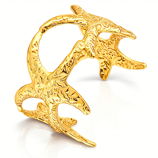 Starfishes PVD Gold-Plated Steel Bracelet - Intensity