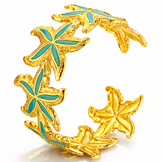 Starfish PVD Gold-Plated Steel Bracelet - Intensity
