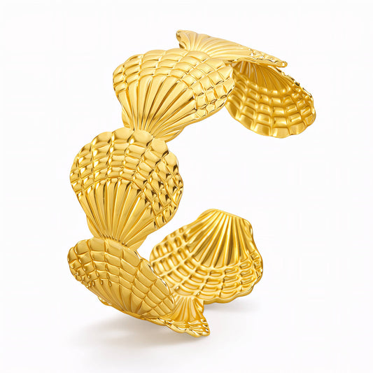Seashells PVD Gold-Plated Steel Bracelet - Intensity