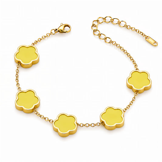 Flower Meadow PVD Gold-Plated Steel Bracelet - Bubble Pop