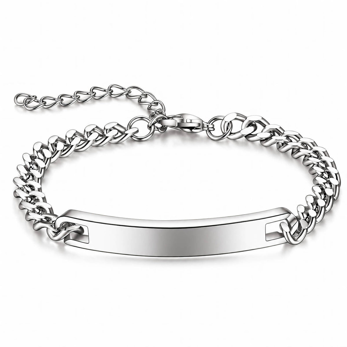Engraving-ready Men's Stainless Steel Bracelet - Prime Code
