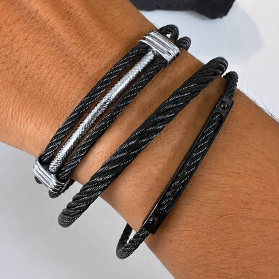 Men's Black PVD (TiCN) Stainless Steel Bracelet - Prime Code
