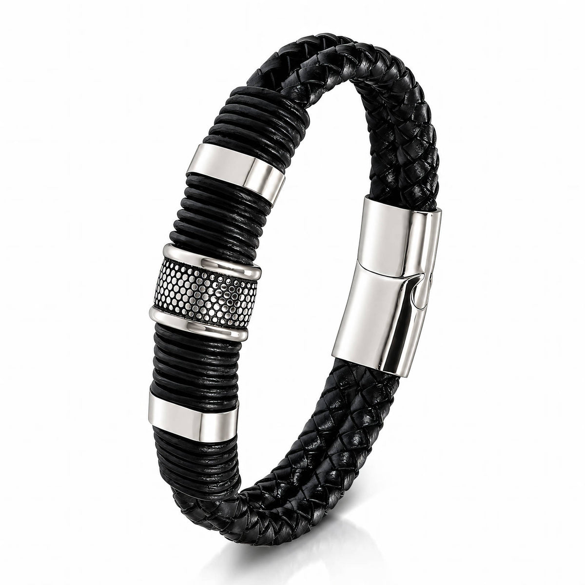 Men's Leather Bracelet - Prime Code