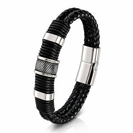 Men's Leather Bracelet - Prime Code