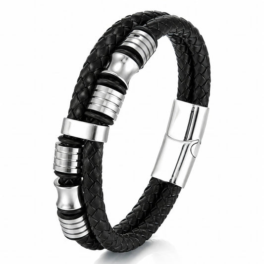 Men's Leather Bracelet - Prime Code