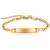 Engraving-ready PVD Gold-Plated Steel Bracelet - Intensity