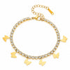 Butterflies PVD Gold-Plated Steel Bracelet - Intensity