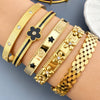 Flower Meadow PVD Gold-Plated Steel Bracelet - Intensity