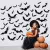 12-Pack Purple LED Bat Wall Stickers | Glow in the Dark 3D Halloween Window Decor