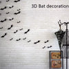 12-Pack Purple LED Bat Wall Stickers | Glow in the Dark 3D Halloween Window Decor