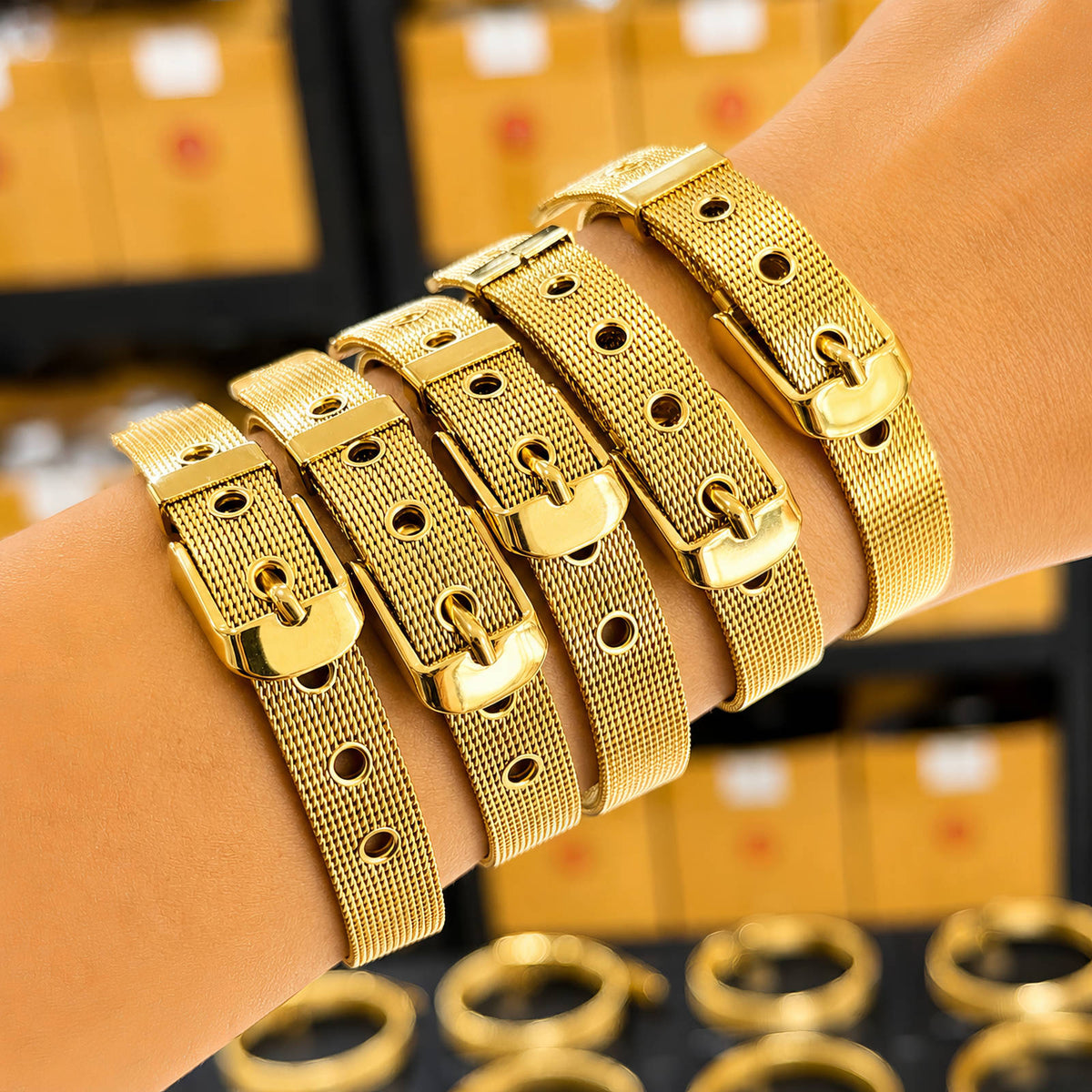 PVD Gold-Plated Stainless Steel Bracelet - Intensity