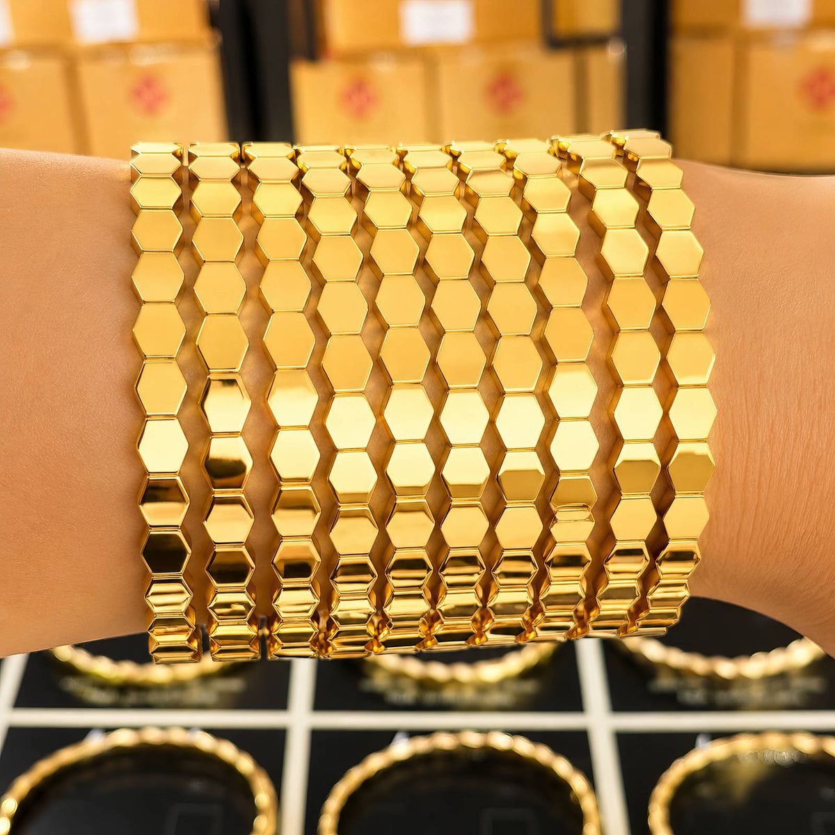 PVD Gold-Plated Stainless Steel Bracelet - Intensity