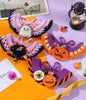 Halloween Witch Hat & Pumpkin Collar Set for Cats & Dogs – Handmade Knit Pet Costume