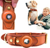 Leather AirTag Dog Collar – Smart Pet Tracker Collar